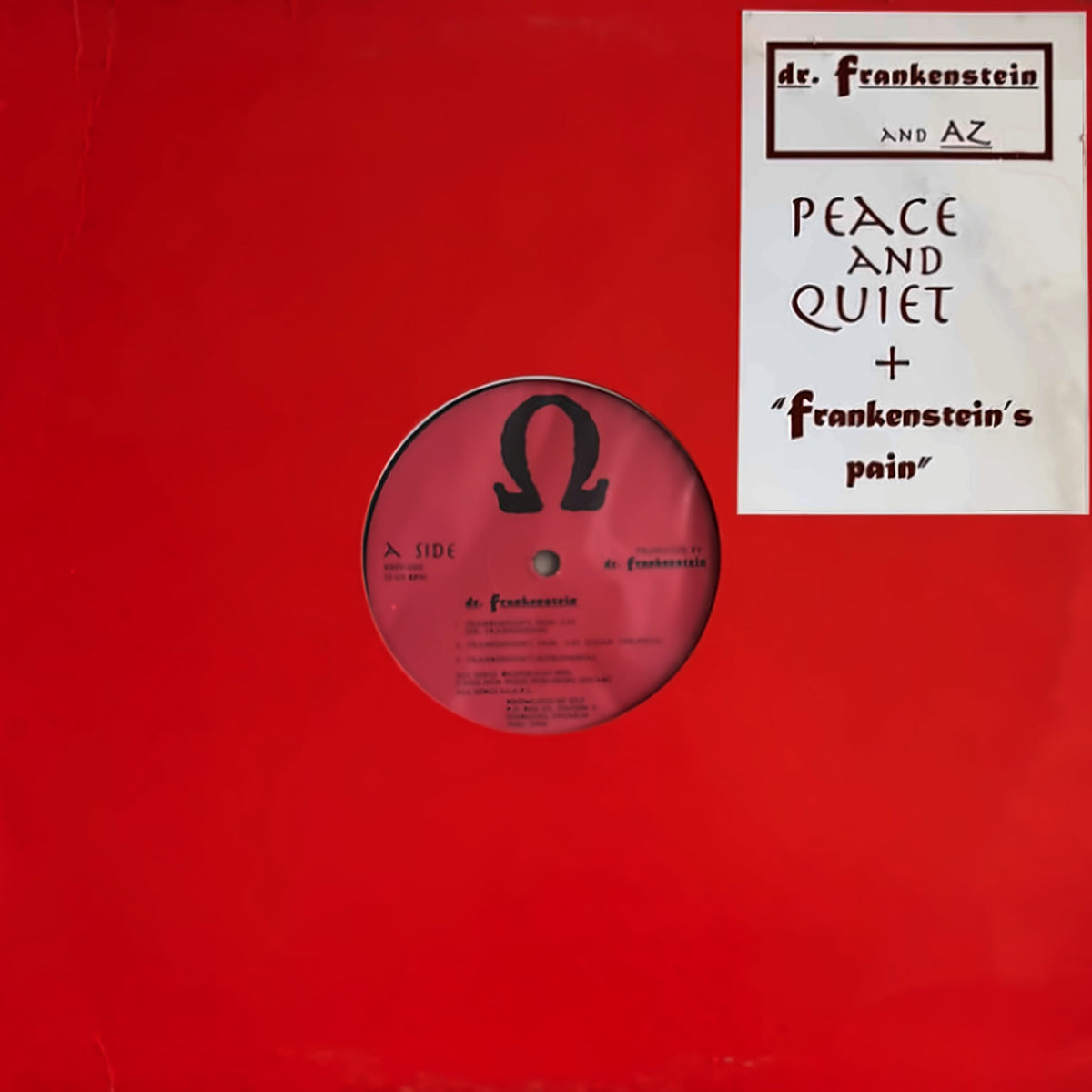 Frankenstein's Pain b/w Peace & Quiet 12-inch vinyl by Dr. Frankenstein & AZ